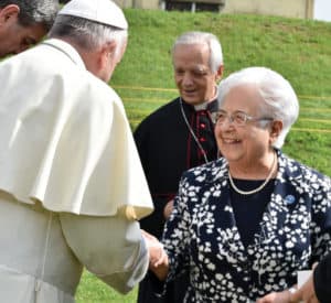 Pope Francis with Maria Voce